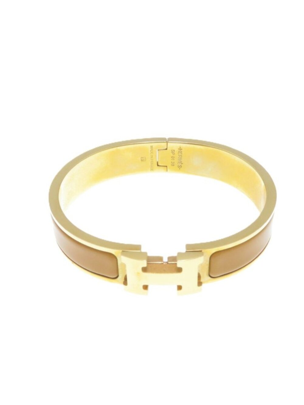 Hermes Clic Clac PM Bangle Beige Nacre Bracelet